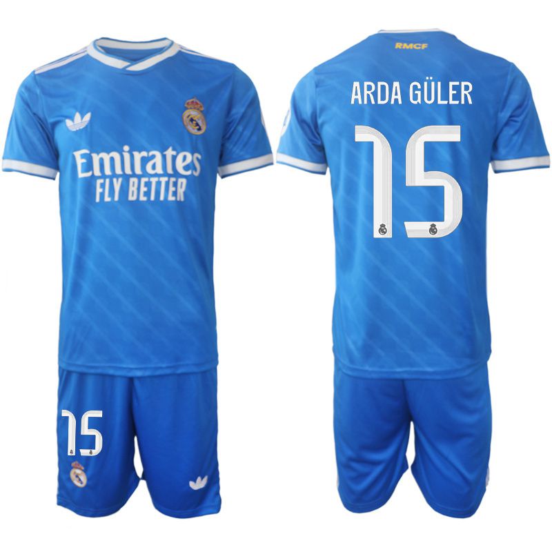 Men 2025-2026 Club Real Madrid away blue #15 Soccer Jersey->real madrid jersey->Soccer Club Jersey
